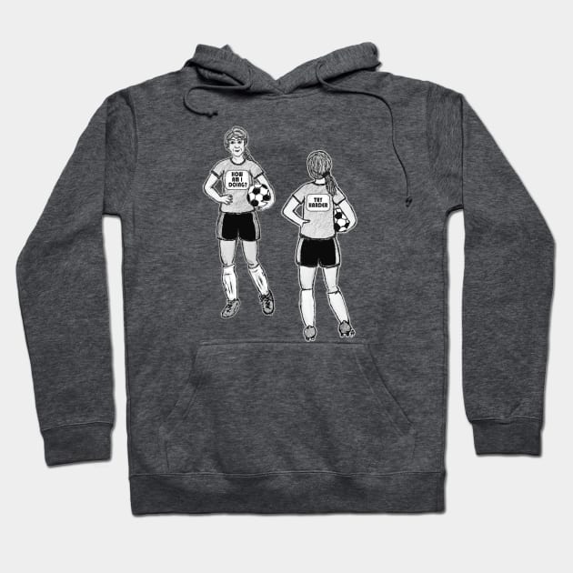 Soccer Player Hoodie by BlueTiger